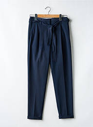Pantalon droit tissage popeline taille haute bleu BETTY BARCLAY femme