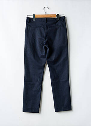 Pantalon chino tissage popeline taille normale bleu KANOPE femme