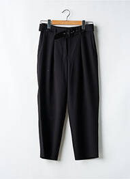 Pantalon chino fermeture zippée sous rabat avec crochet taille haute noir BETTY BARCLAY femme