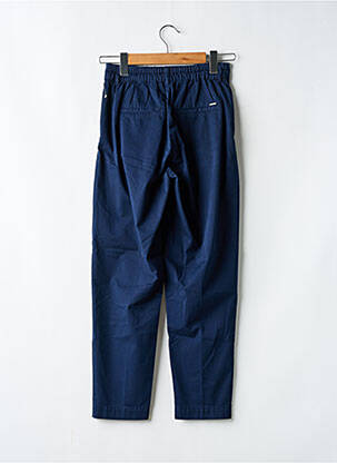 Pantalon chino tissage popeline taille normale bleu KANOPE femme