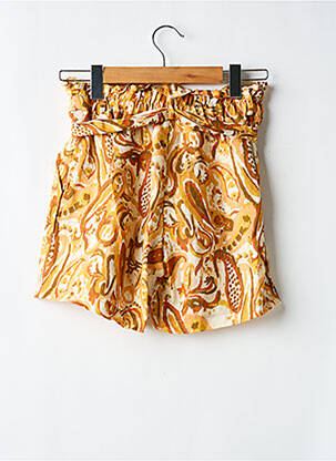 Short taille haute taille haute jaune LA FEE MARABOUTEE femme