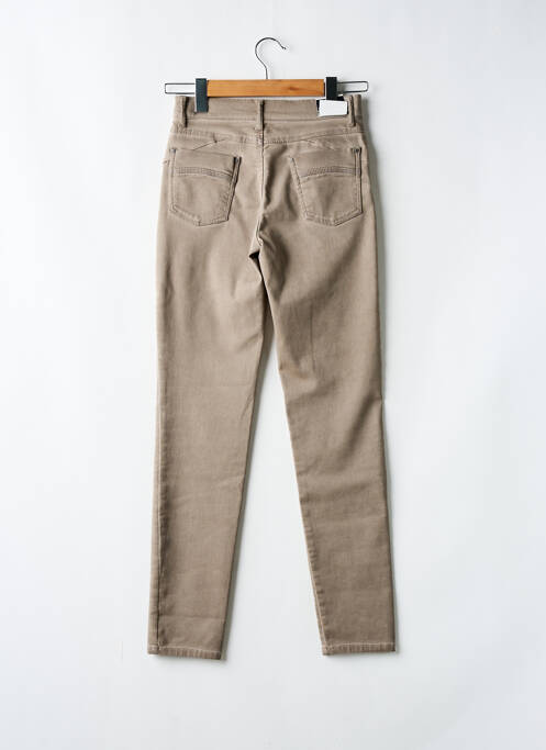 Jeans coupe slim marron ANNA MONTANA pour femme