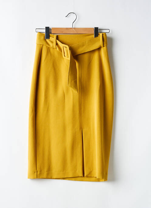 Jupe mi-longue jaune LA FEE MARABOUTEE pour femme