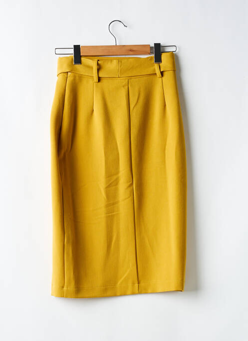 Jupe mi-longue jaune LA FEE MARABOUTEE pour femme