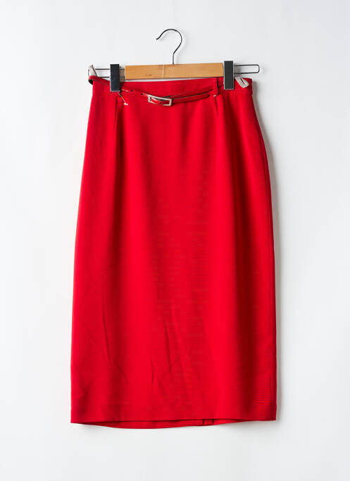 Jupe mi-longue rouge GELCO pour femme
