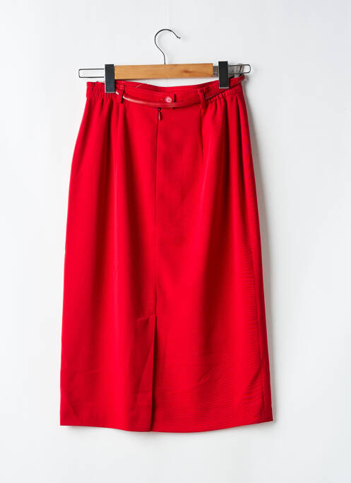 Jupe mi-longue rouge GELCO pour femme
