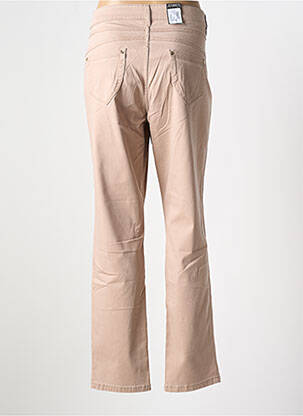 Pantalon slim tissage popeline taille normale beige ZERRES femme