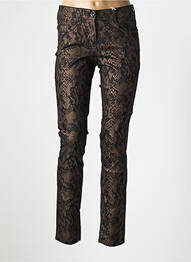 Pantalon slim tissage popeline taille normale marron ATELIER GARDEUR femme