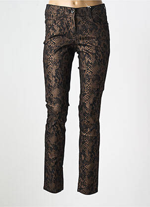 Pantalon slim tissage popeline taille normale marron ATELIER GARDEUR femme