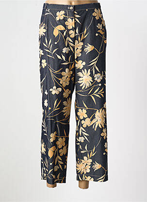 Pantalon 7/8 fermeture zippée sous rabat boutonné noir HUCKE WOMAN femme