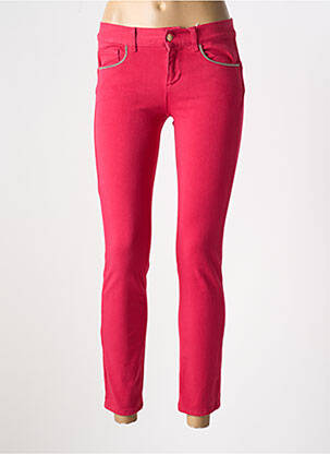 Jeans skinny stretch taille basse rouge LIU JO femme