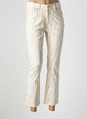 Pantalon 7/8 stretch taille normale beige SIGNE NATURE femme