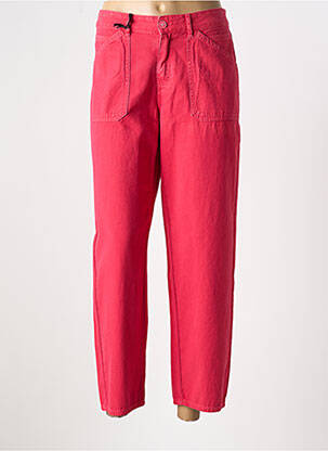 Jeans coupe droite rouge FIVE pour femme