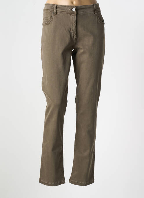 Jeans coupe slim marron BETTY BARCLAY pour femme