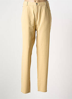 Pantalon droit stretch taille normale beige SAINT HILAIRE femme
