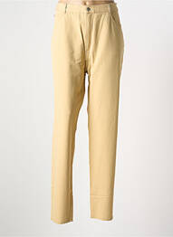 Pantalon droit stretch taille normale beige SAINT HILAIRE femme
