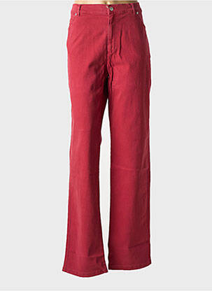 Jeans coupe droite stretch taille normale rouge PERSONA femme