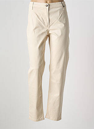 Pantalon slim tissage popeline taille normale beige BETTY BARCLAY femme