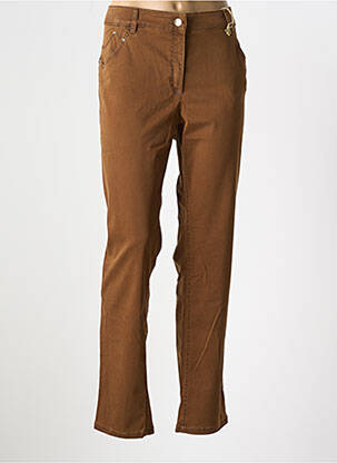 Pantalon droit stretch taille normale marron ZERRES femme