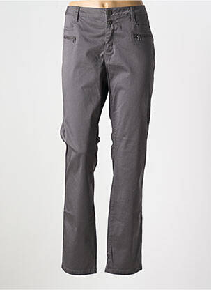Pantalon droit stretch taille normale gris STREET ONE femme