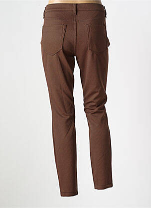 Pantalon slim tissage popeline taille normale marron GARDEUR femme