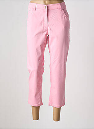 Pantacourt stretch taille normale rose ZERRES femme