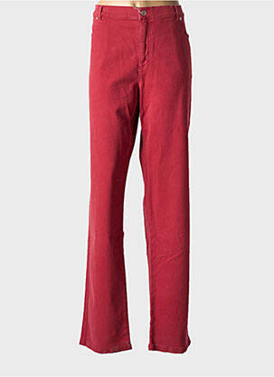 Jeans coupe droite stretch taille normale rouge PERSONA femme