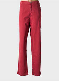 Jeans coupe droite stretch taille normale rouge PERSONA femme