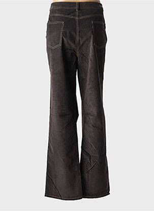 Pantalon droit stretch taille normale marron BRUNO SAINT HILAIRE femme