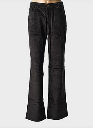 Pantalon droit stretch taille normale noir ANNA MONTANA femme