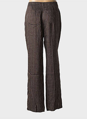 Pantalon droit fermeture zippée sous rabat boutonné taille normale marron GERRY WEBER femme