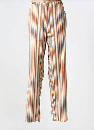 Pantalon slim tissage popeline taille normale marron BASLER femme