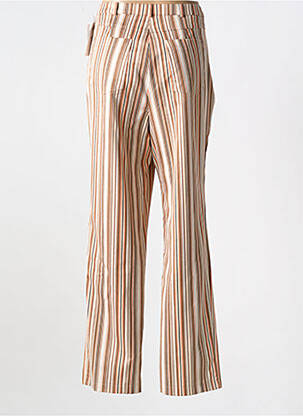 Pantalon slim tissage popeline taille normale marron BASLER femme