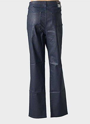 Pantalon slim tissage enduit taille normale bleu ANNA MONTANA femme
