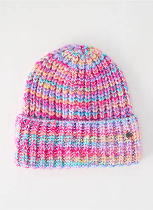 Bonnet maille grosse maille rose EDC femme