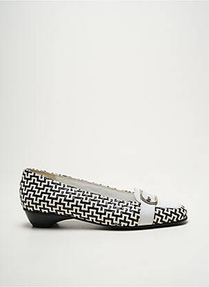 Mocassins tissage satiné talon plat jusqu'à 3cm noir FEELING femme