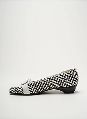 Mocassins tissage satiné talon plat jusqu'à 3cm noir FEELING femme