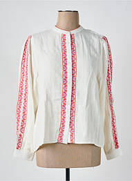 Chemisier coupe droite manches longues beige LA PETITE ETOILE femme