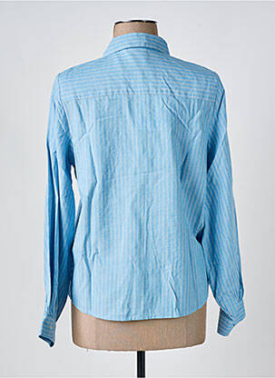 Chemisier coupe cintrée manches longues bleu VILA femme