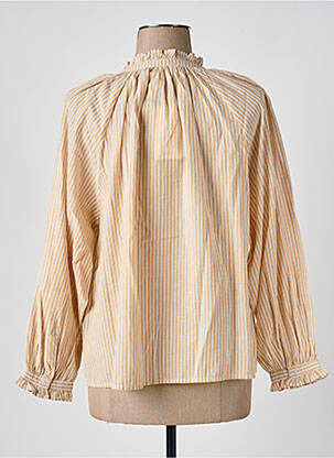 Chemisier tissage crêpe manches longues jaune LA PETITE ETOILE femme