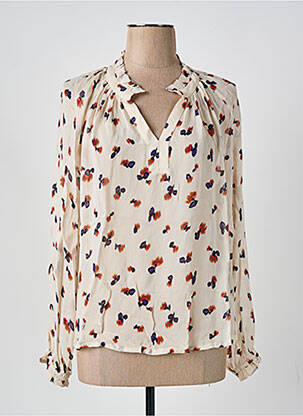 Blouse légère et transparente manches longues beige PART TWO femme