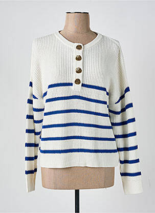 Pull stretch manches longues bleu VILA femme
