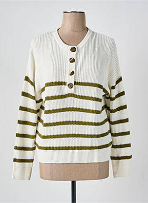 Pull stretch manches longues vert VILA femme