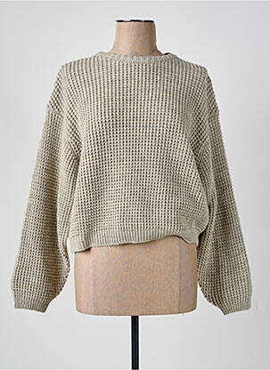 Pull stretch manches longues gris AMERICAN VINTAGE femme