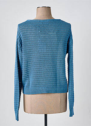 Pull maille ajourée manches longues bleu VILA femme