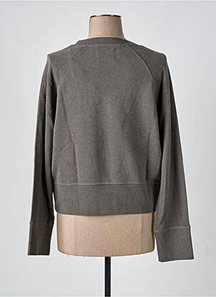 Sweat-shirt broderie manches longues gris LEON & HARPER femme