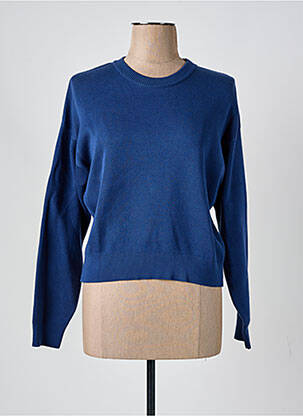 Pull stretch manches longues bleu THINKING MU femme