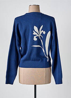 Pull stretch manches longues bleu THINKING MU femme