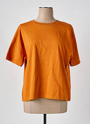 T-shirt coupe droite manches courtes orange AMERICAN VINTAGE femme