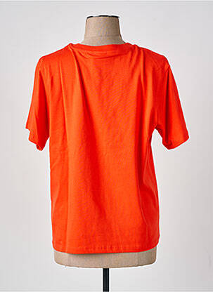 T-shirt coupe droite manches courtes orange ICHI femme
